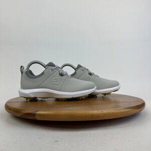 New NWOB FootJoy Fuel eComfort Golf Shoes Womens Size 6 M Gray Spiked Sneakers